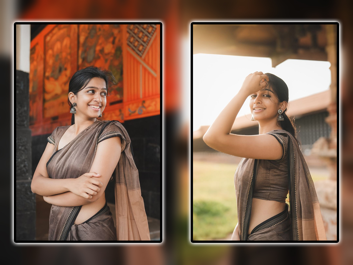Tollywood Beauty Ananthika Sanilkumar Simple Look In Saree1