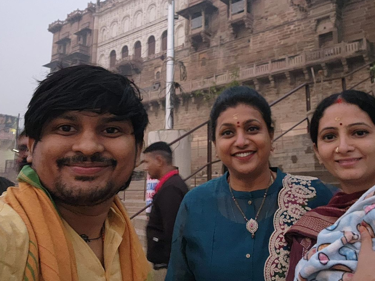 Jabardasth Fame Rocking Rakesh And Wife Sujatha In Kashi With RK Roja14
