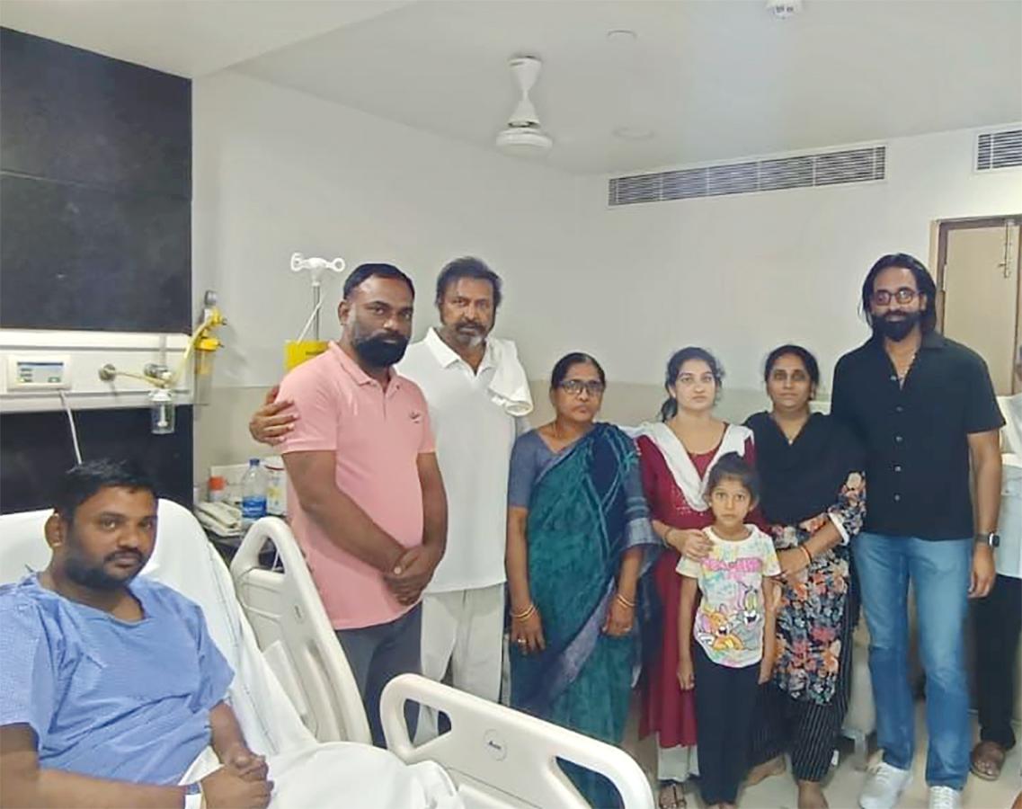 Mohan Babu Visits Injured TV9 Journalist Ranjith After Attack6