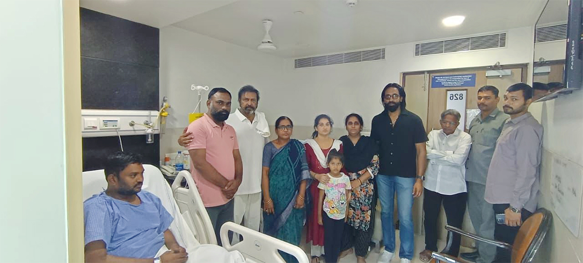 Mohan Babu Visits Injured TV9 Journalist Ranjith After Attack9