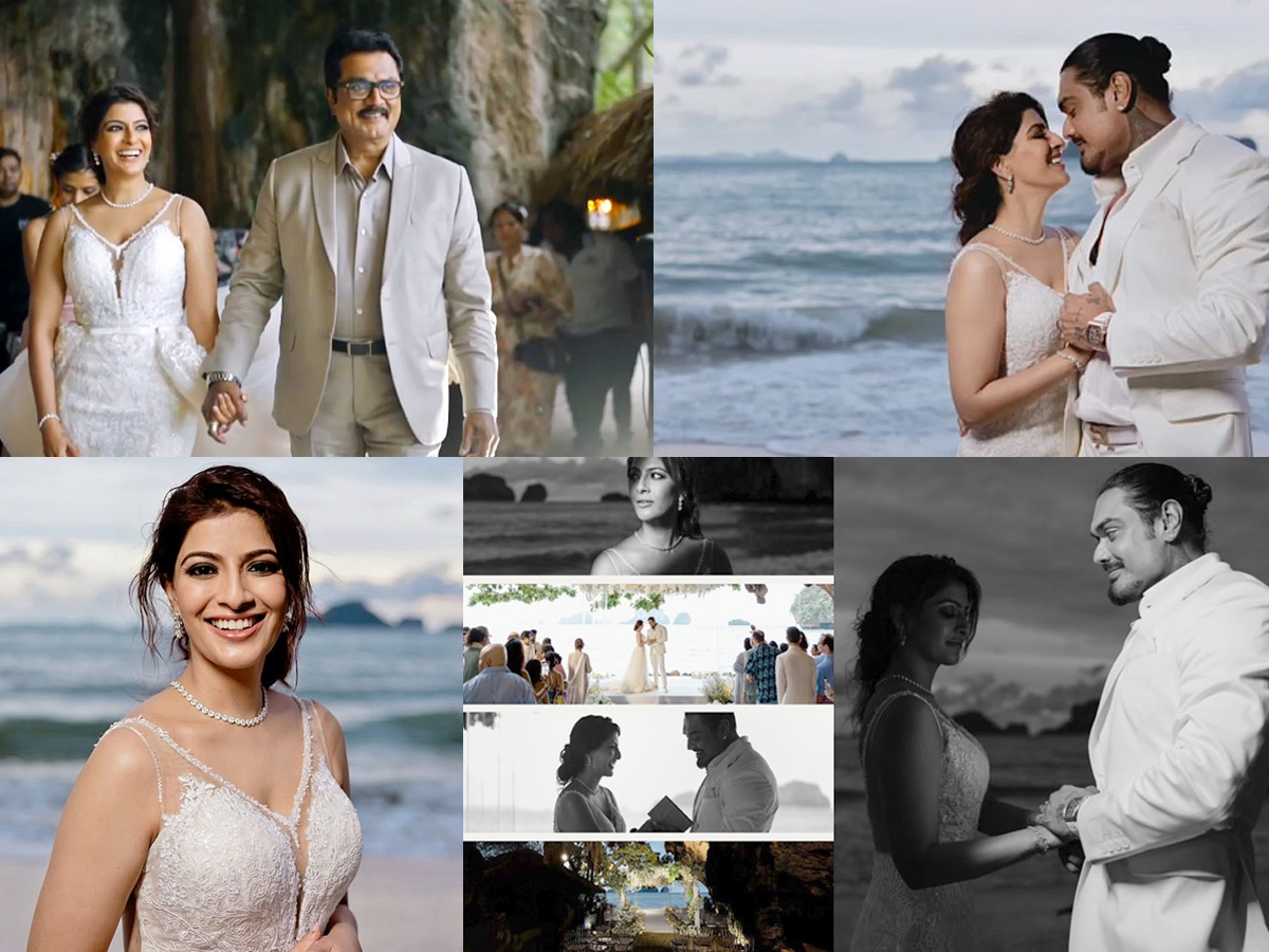 Actress Varalaxmi Sarathkumar Beach Wedding Photos Goes Viral1