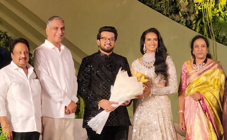 Badminton star PV Sindhu Grand Wedding Reception Photos13