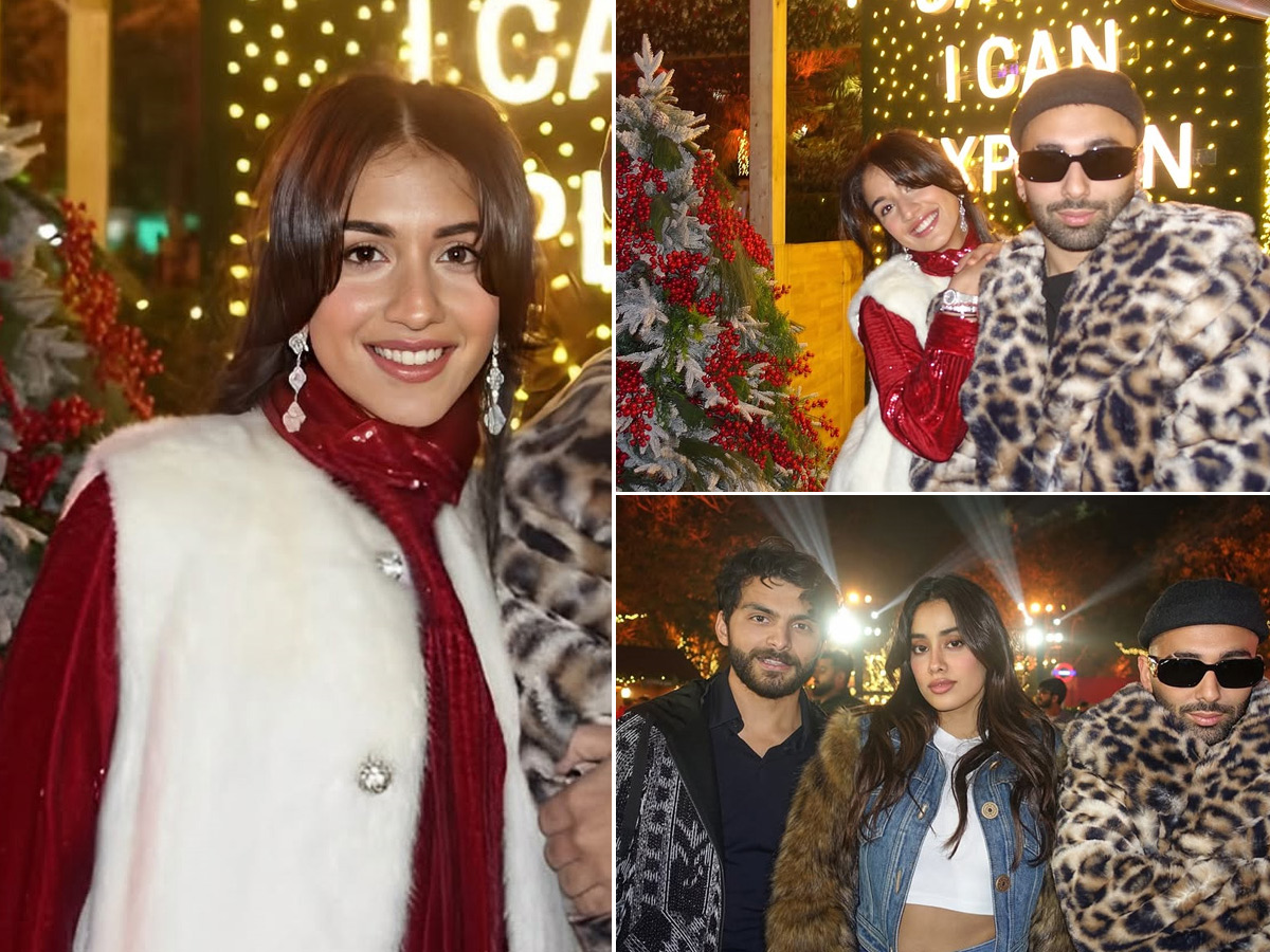 Orry Spreads Christmas joy with Janhvi, Shikhar, Radhika Merchant in Jamnagar Photos Viral1