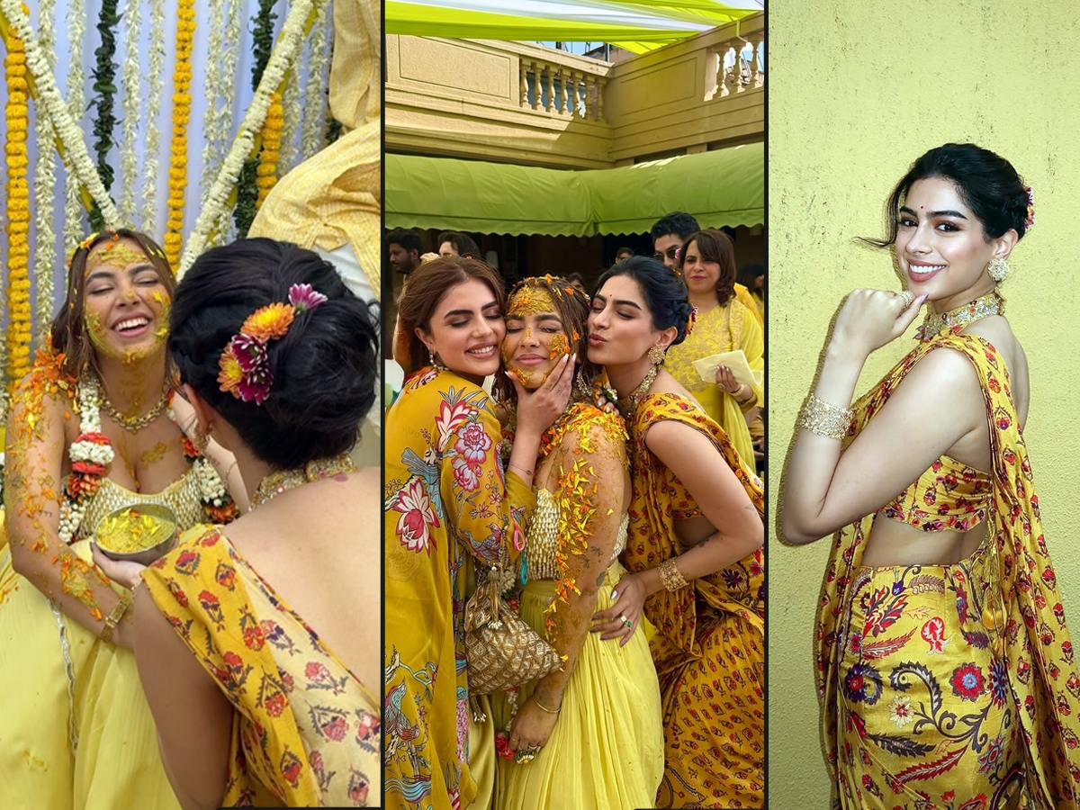 More beautiful than the bride Janhvi Kapoors sister kushi kapoor at the haldi celebrations1