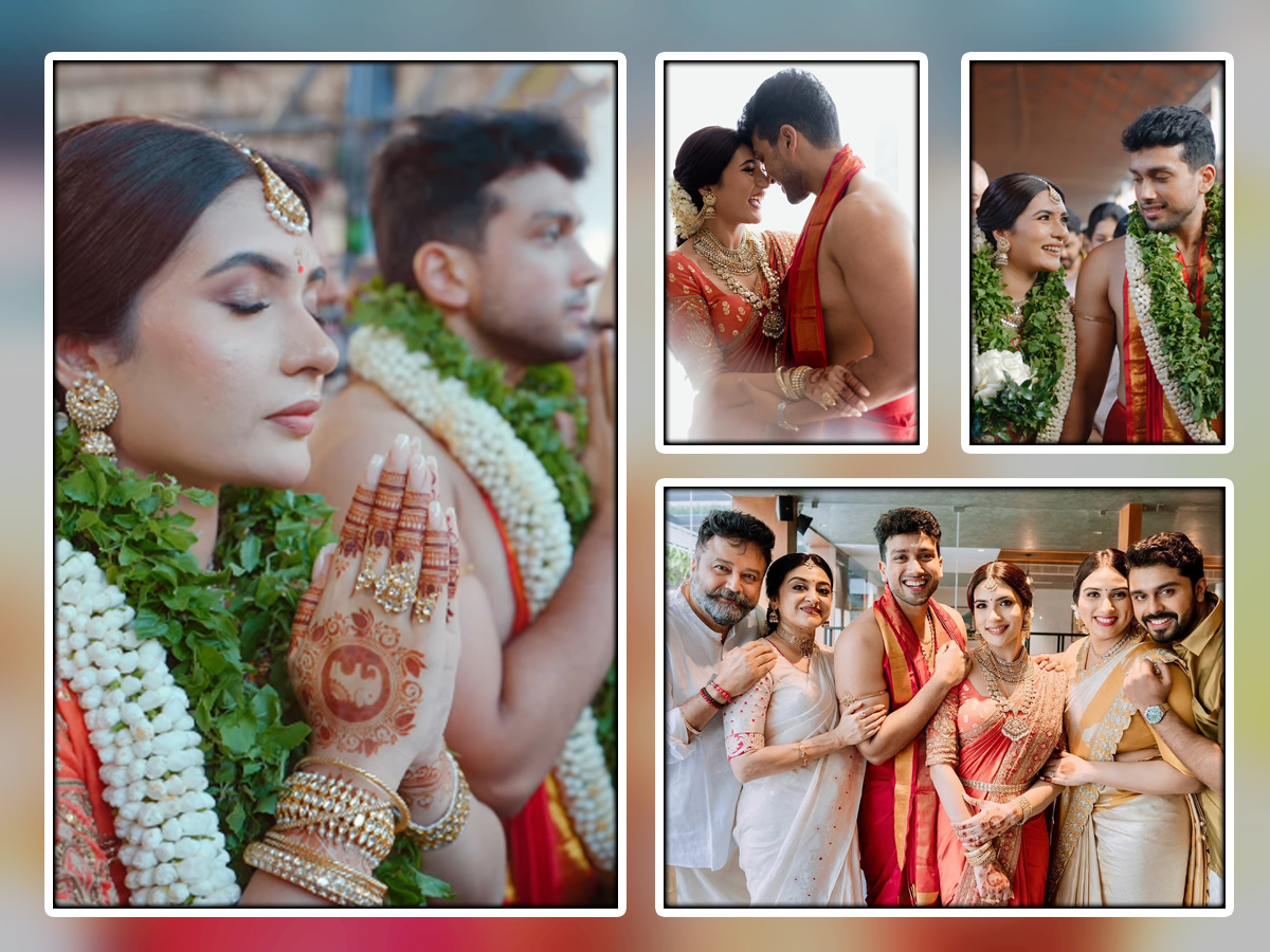 Popular Actor Jayaram Son Kalidas Got Married To Model Tarini At Guravayur Temple Pics Viral1