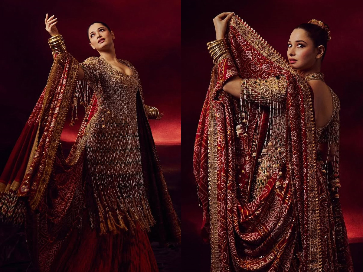 Tamannaah Bhatia Looked Beautiful Beyond Imagination In Regal Red Photos1