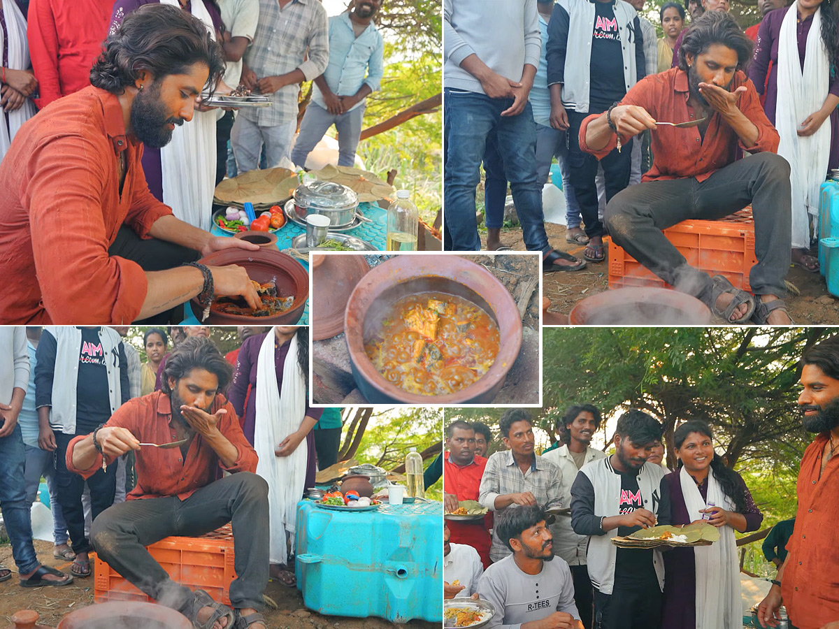 Naga Chaitanya Cooks Fish Curry For Fisherman On The Sets Of Thandel: Photos1