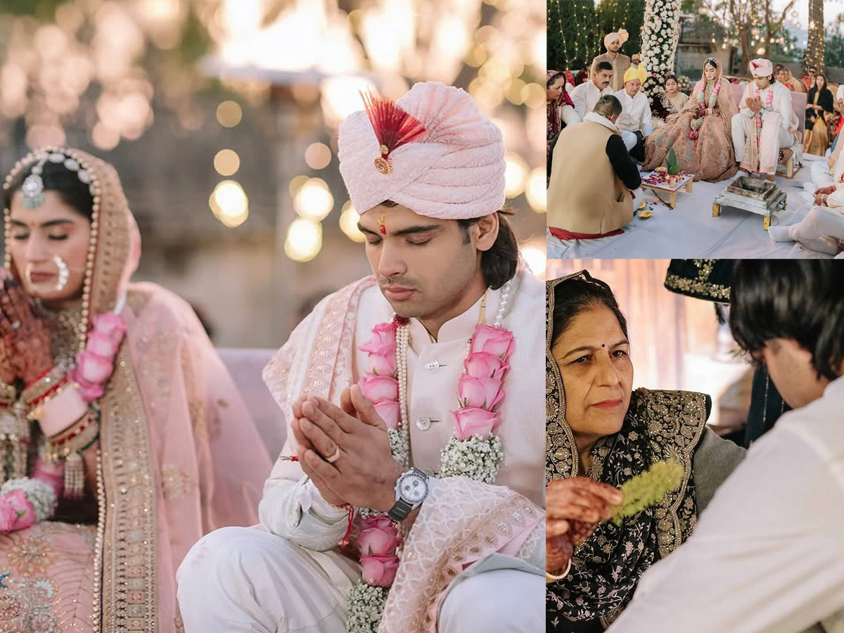 Neeraj Chopra Wedding : Javelin Star Gets Married To Himani Photos Goes Viral on Social Media 1