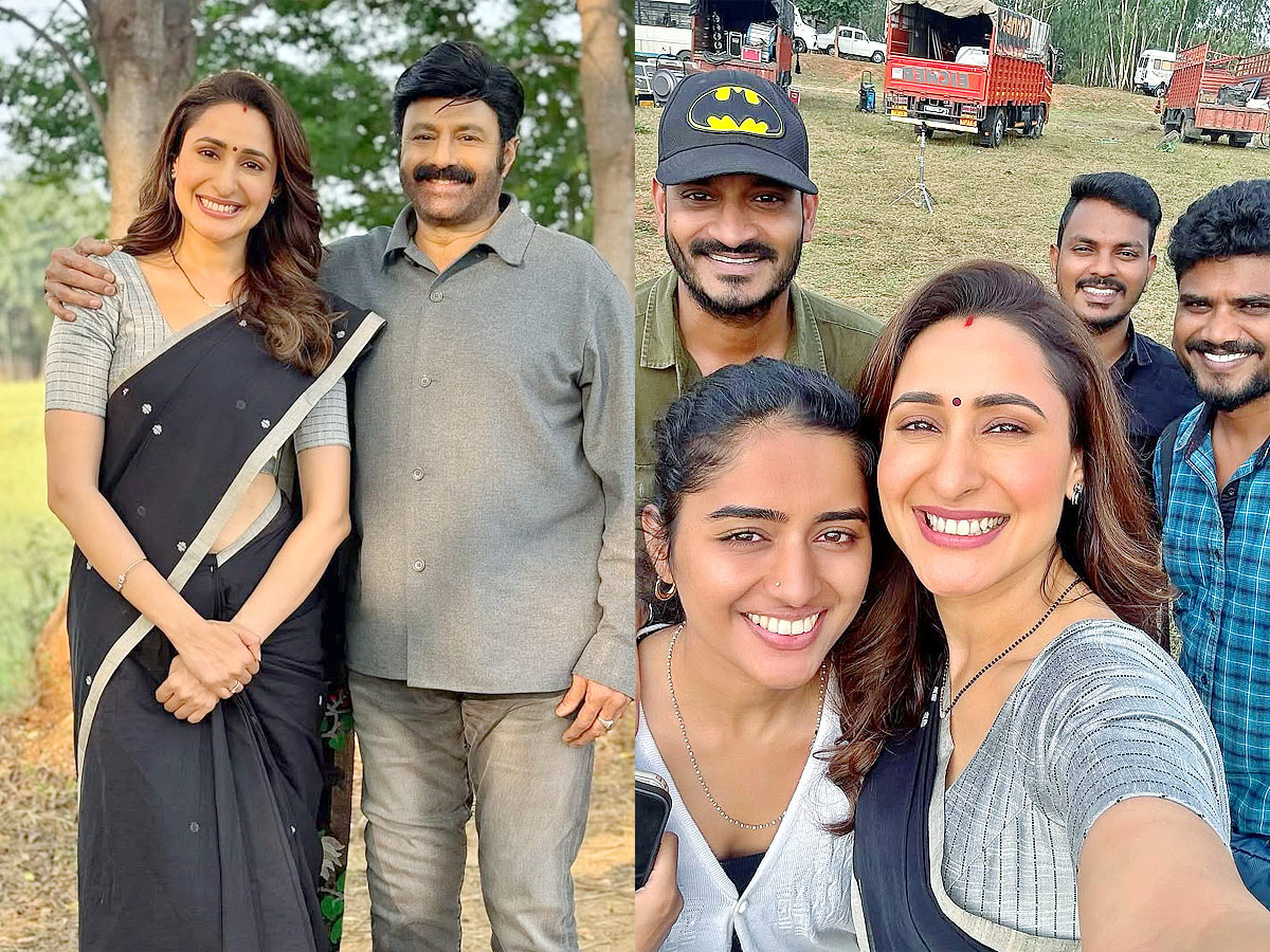Pragya Jaiswal At Daaku Maharaj Shooting Stills, Photos1