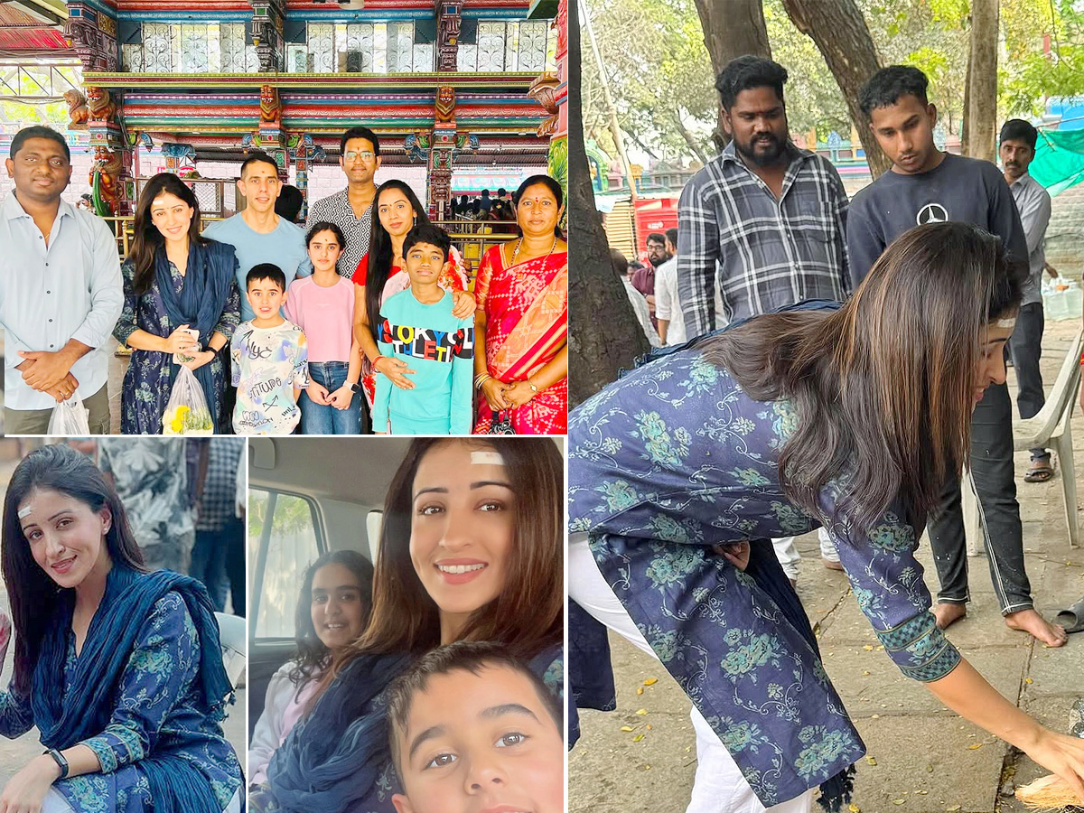 Manmadhudu Actress Anshu Family Visits Sri Peddamma Temple At Hyderabad1