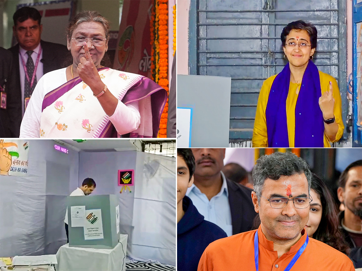 Polling booth during the Delhi Assembly elections in New Delh Photos1