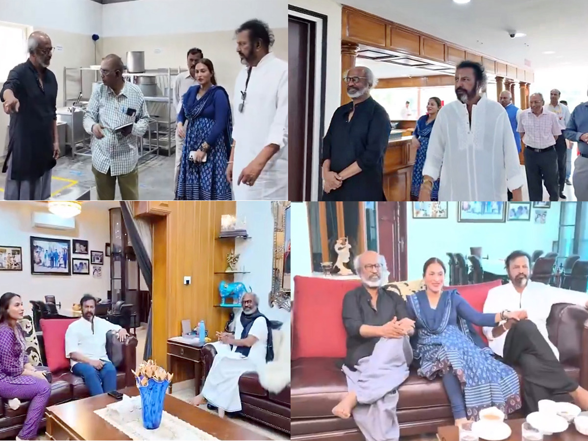 Super Star Rajinikanth And His Daughter Aishwarya Visited Tirupathi MOhan Babu University Photos1