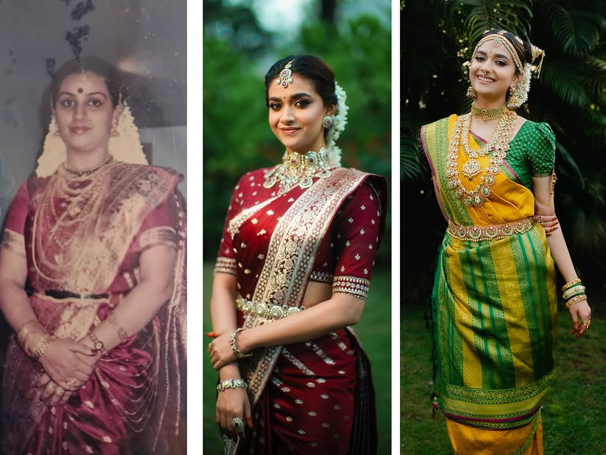 Keerthy Suresh looks stunning in her bridal saree1