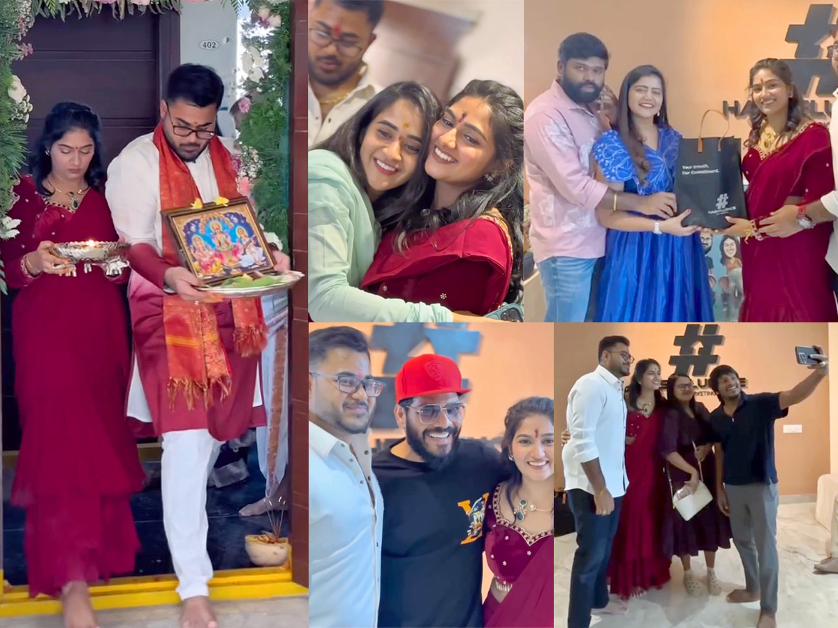 Popular Telugu YouTuber Srujana Sagar New house Warming Ceremony Photos1