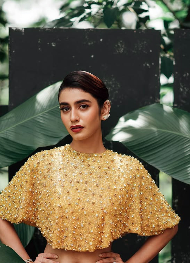 Priya Prakash Varrier in a yellow dress looks stunning2