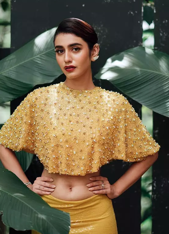 Priya Prakash Varrier in a yellow dress looks stunning9
