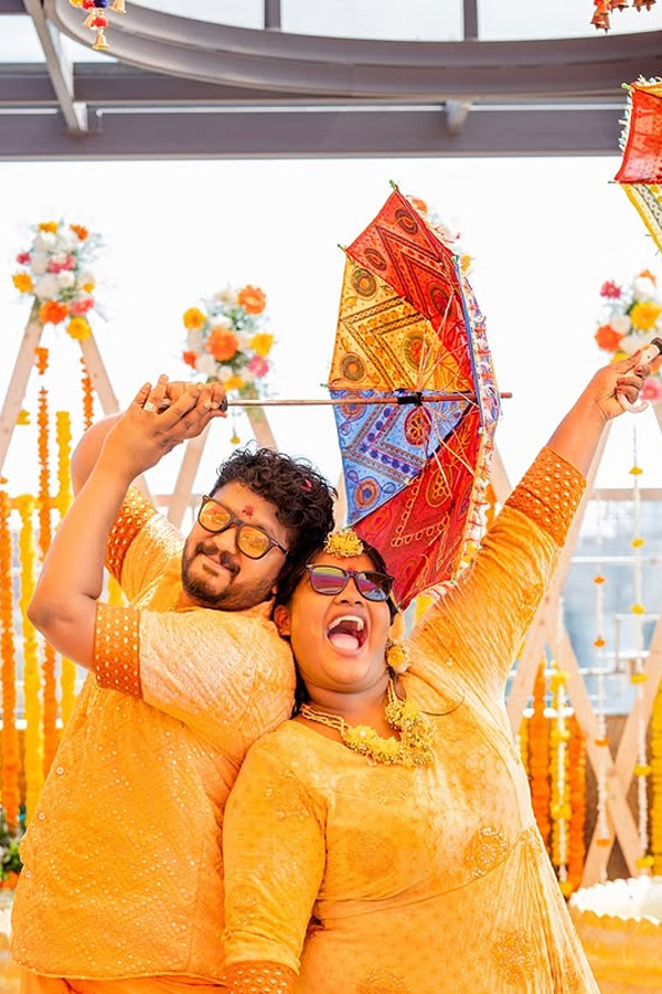 Robo Shankar Daughter Indraja Shankar Shares Haldi Ceremony Photos3