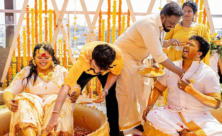 Robo Shankar Daughter Indraja Shankar Shares Haldi Ceremony Photos9