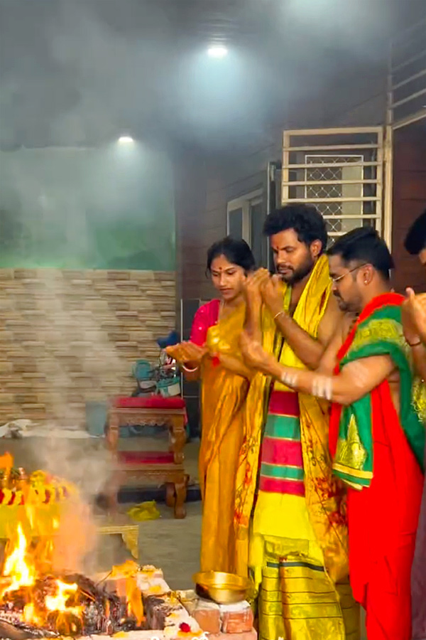 My Village Show Anil Geela Couple Perform Chandi Homam Pooja Photos15