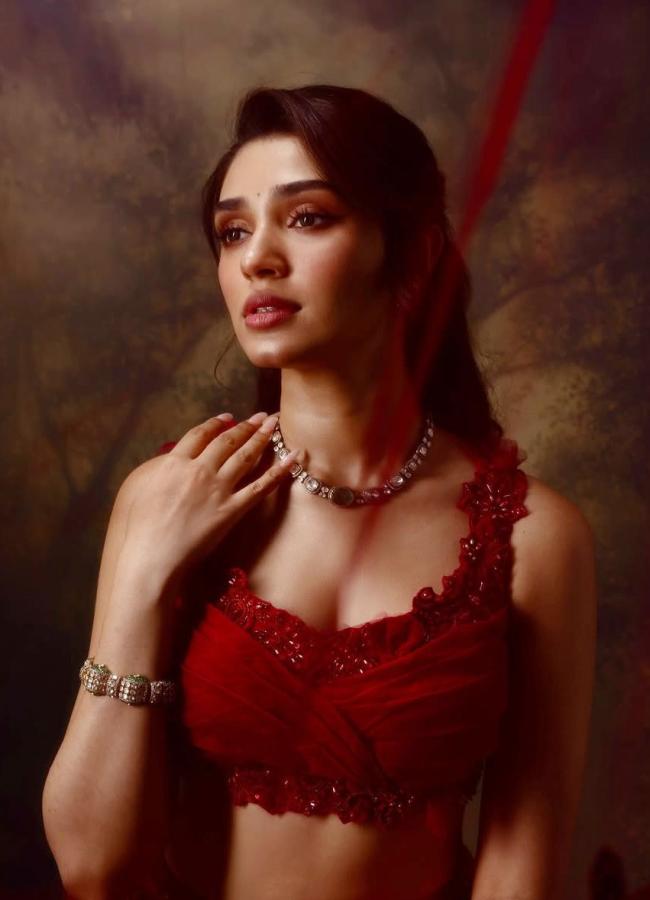 Tollywood Actress Krithi Shetty Latest Pics In Red Dress 15