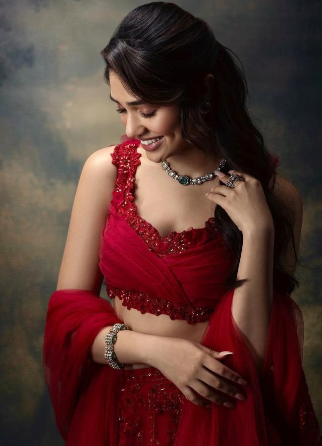 Tollywood Actress Krithi Shetty Latest Pics In Red Dress 4