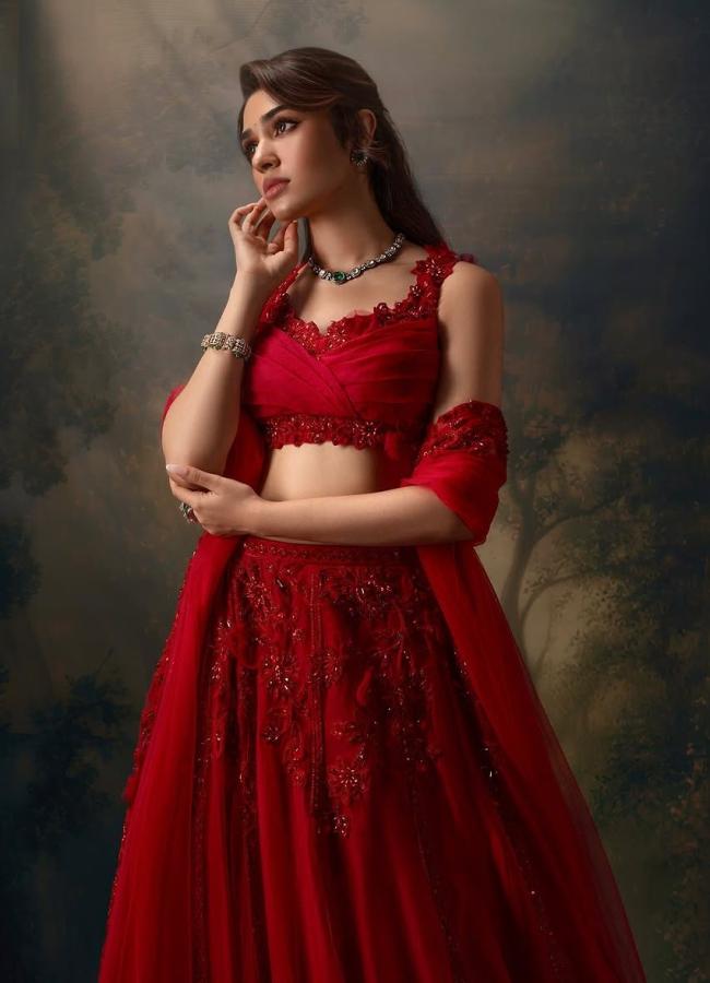 Tollywood Actress Krithi Shetty Latest Pics In Red Dress 6