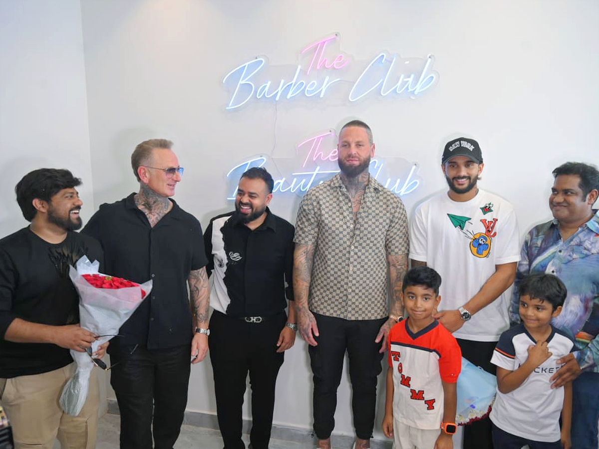 Sunrisers Hyderabad Player Nitish Kumar Reddy launches TBC salon In Nallagandla Photos10