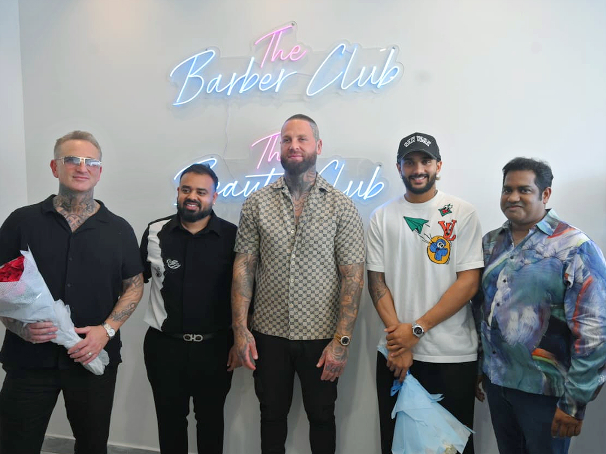 Sunrisers Hyderabad Player Nitish Kumar Reddy launches TBC salon In Nallagandla Photos11