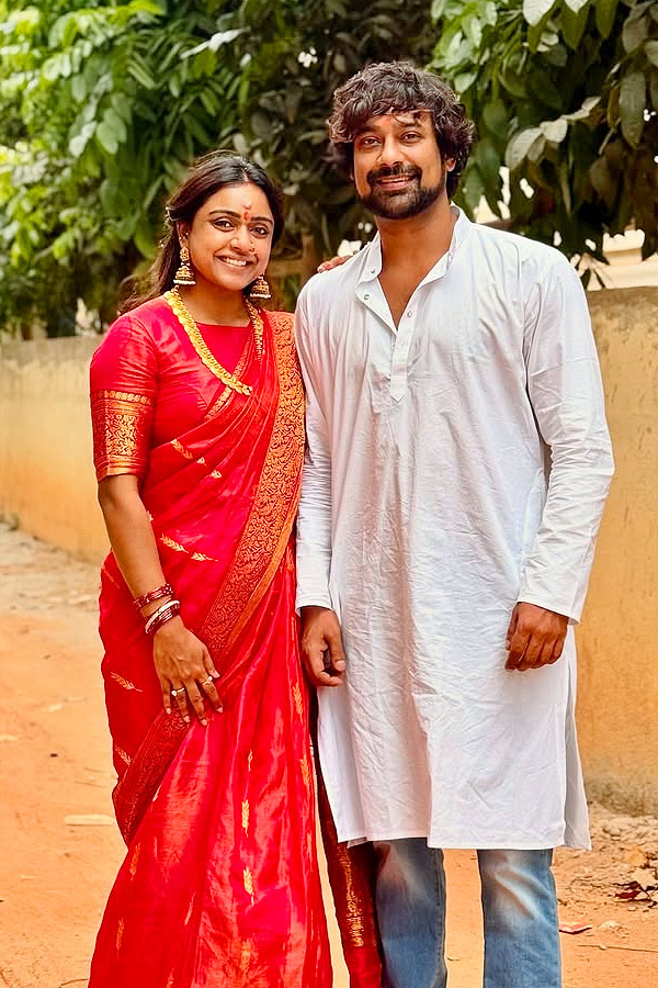 Varun Sandesh and his Wife Vithika Sheru visit to Tirumala Photos4