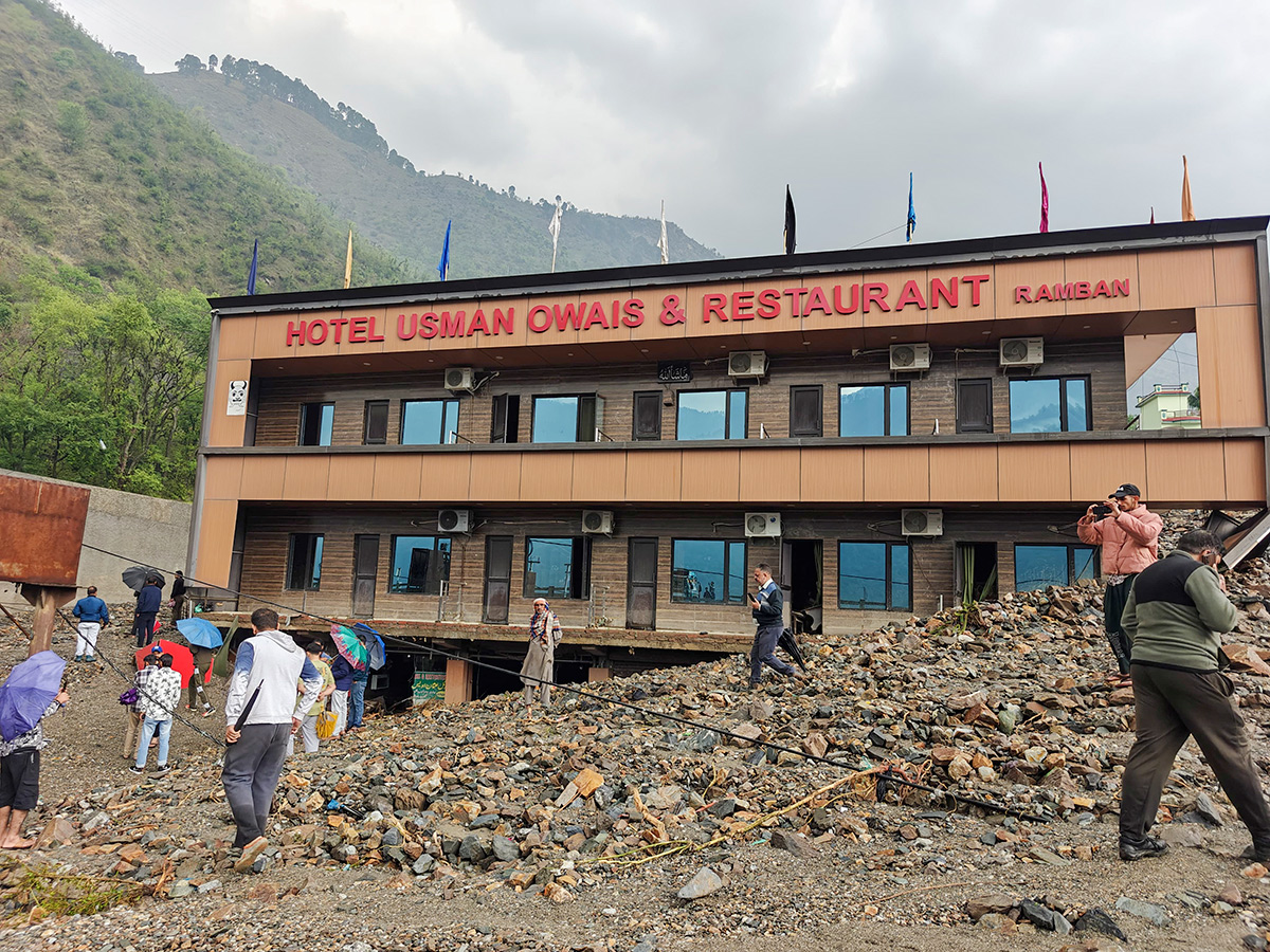 Heavy rain triggered flash floods in Ramban Photos9