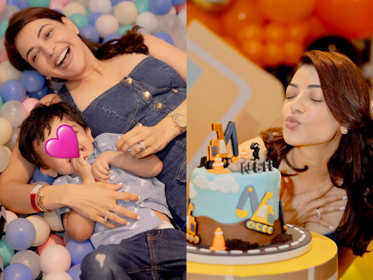 Kajal Aggarwal Son Neil Grand BirthDay Celebrations Photos1