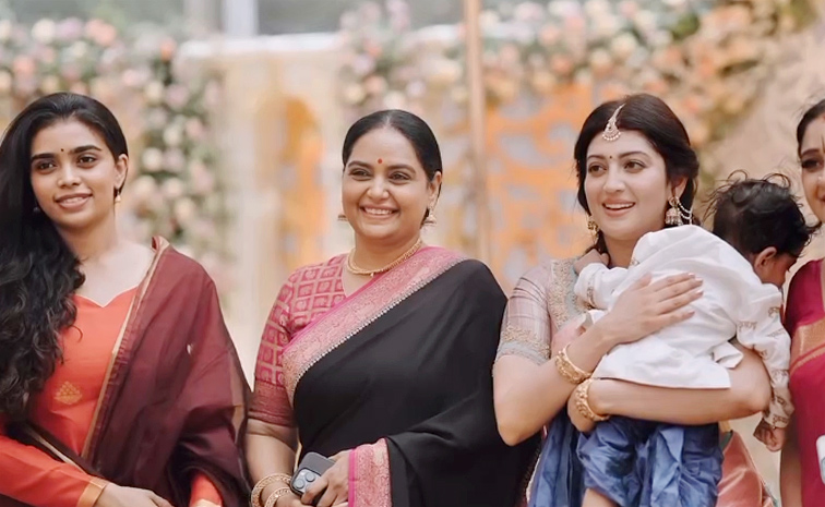 Pranitha Subhash Celebrates Son Naming Ceremony In Bangalore Photos8