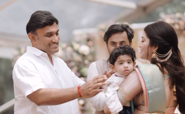 Pranitha Subhash Celebrates Son Naming Ceremony In Bangalore Photos9