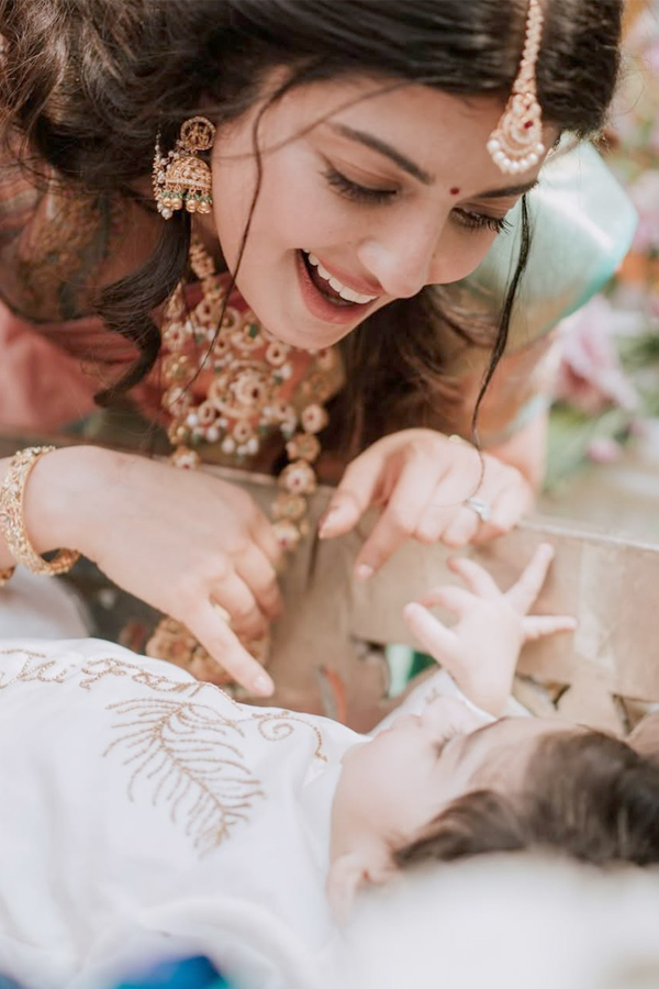 Pranitha Subhash Celebrates Son Naming Ceremony In Bangalore Photos20