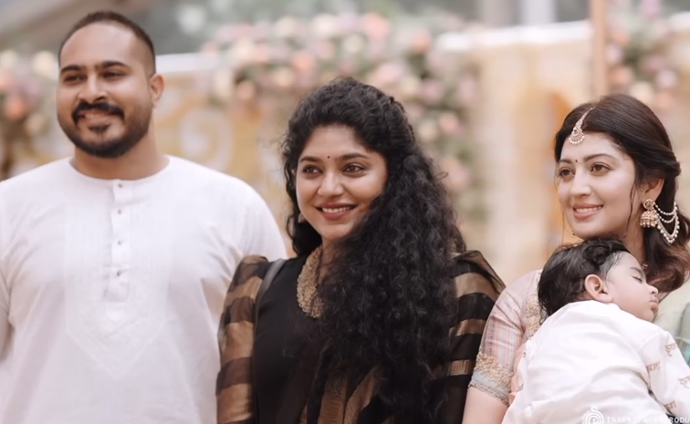 Pranitha Subhash Celebrates Son Naming Ceremony In Bangalore Photos6