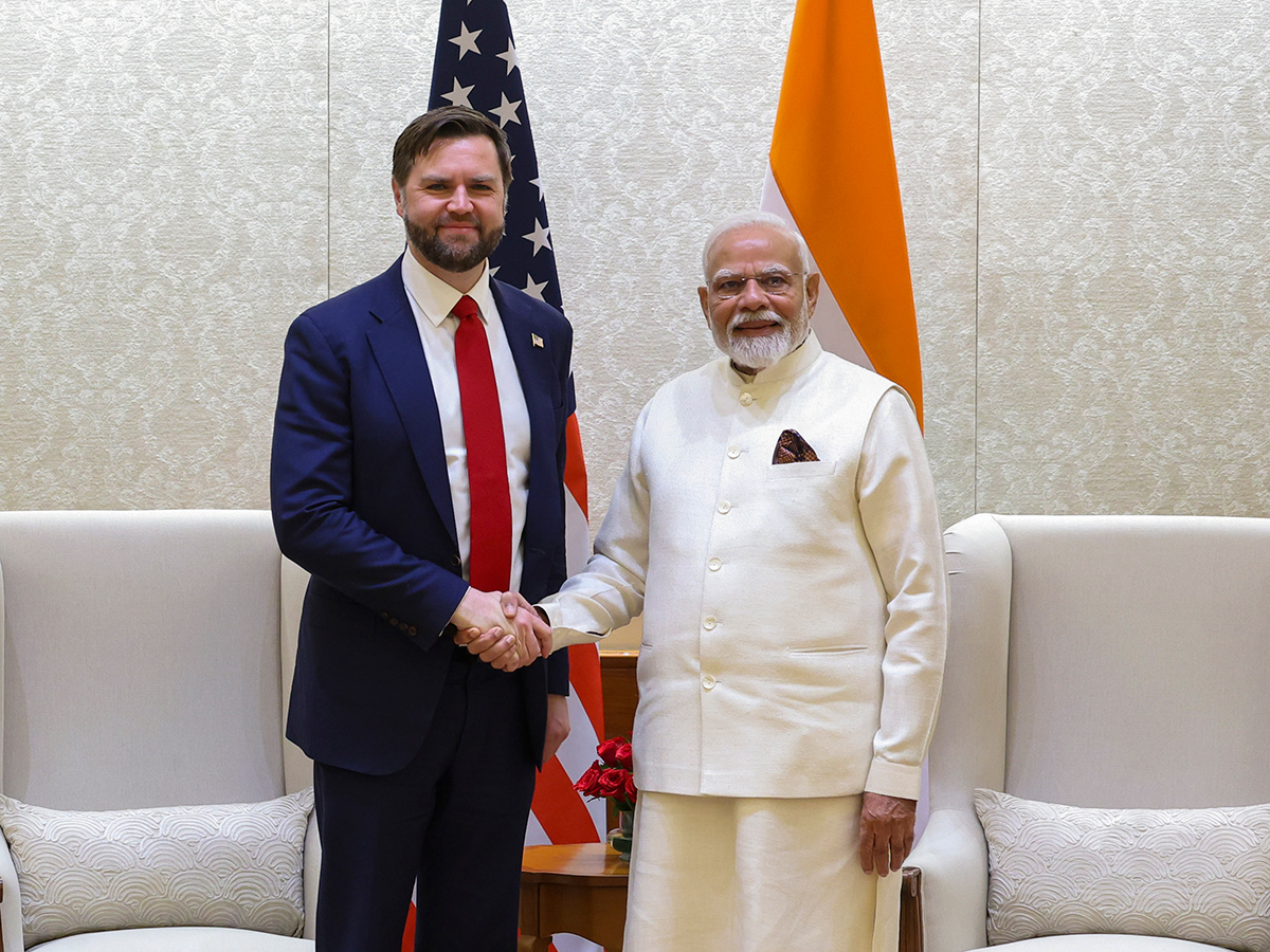 US Vice President JD Vance Arrives in New Delhi Photos15