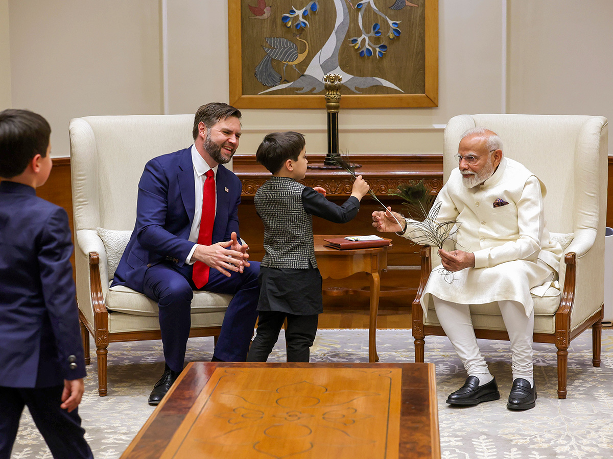 US Vice President JD Vance Arrives in New Delhi Photos5