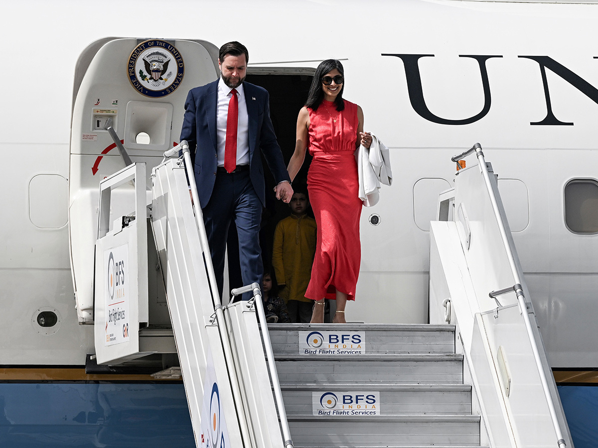 US Vice President JD Vance Arrives in New Delhi Photos8