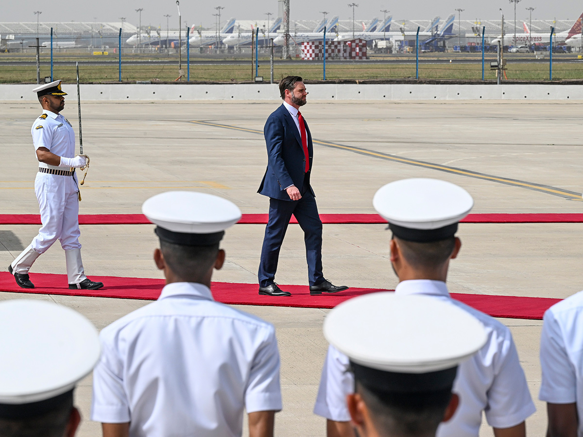 US Vice President JD Vance Arrives in New Delhi Photos9
