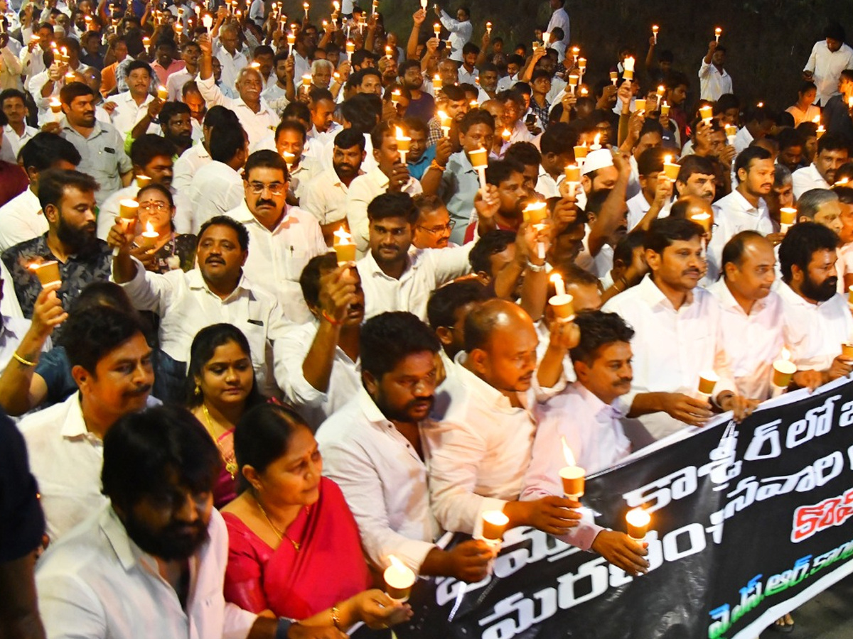 YSRCP candle light rally protest against pahalgam terror attack16