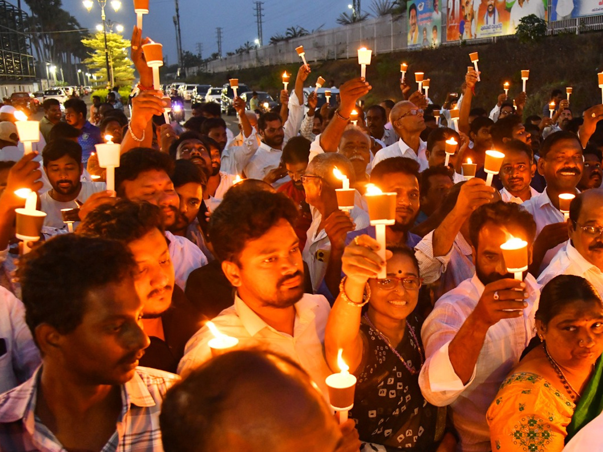 YSRCP candle light rally protest against pahalgam terror attack9