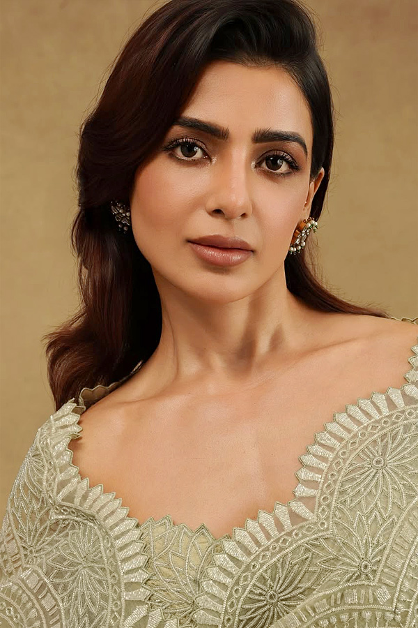 Actress Samantha Stunning looks In Royal blue dress Photos10