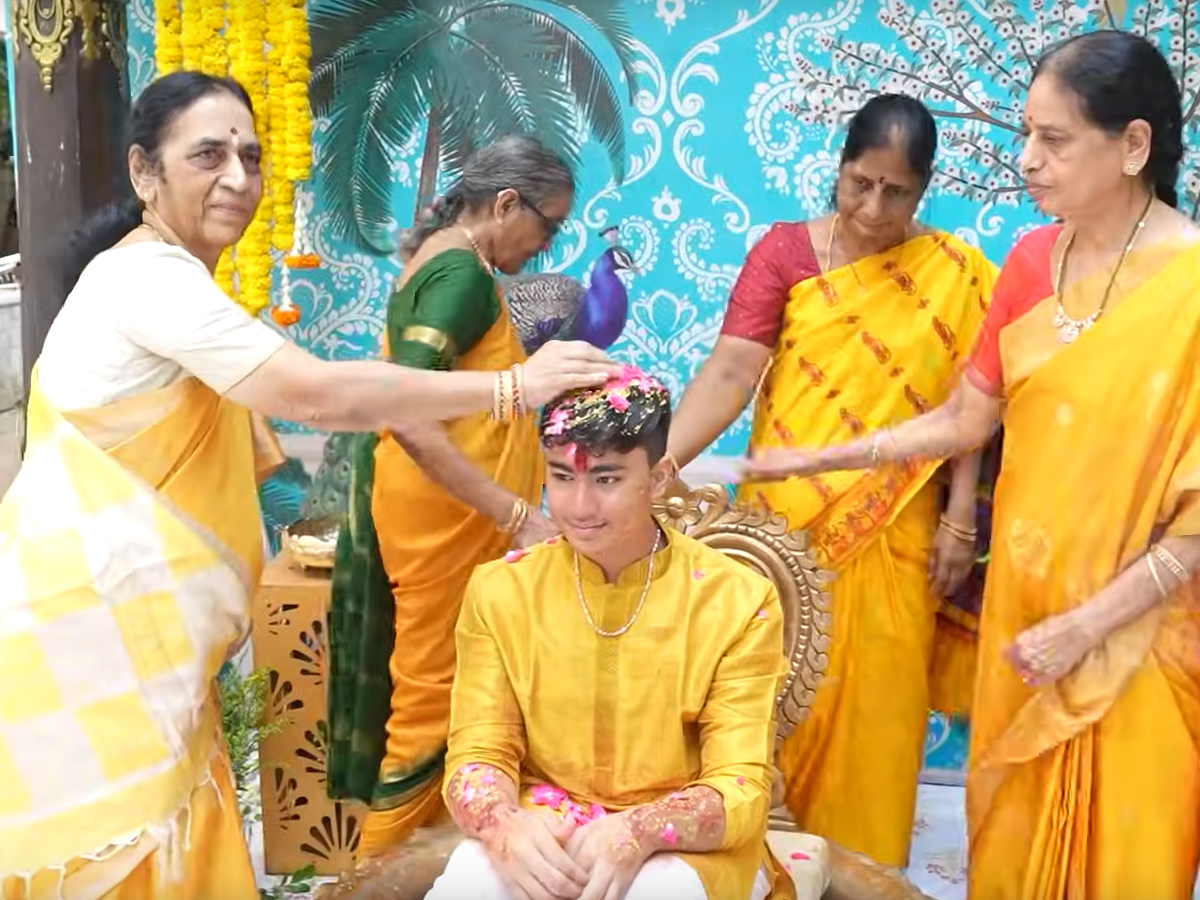 TV Actors Manjula Nirupam Son Dhoti Haldi Ceremony Photos16