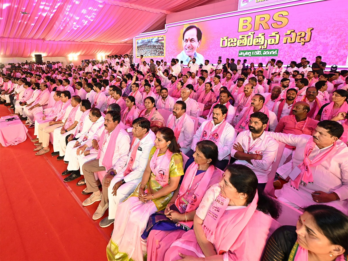 KCR Fire On BRS Public In Rajathotsavam Photos6
