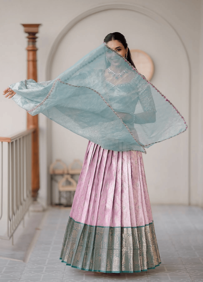 Actress Sapthami Gowda Looking Gorgeous In Lehenga Photos3