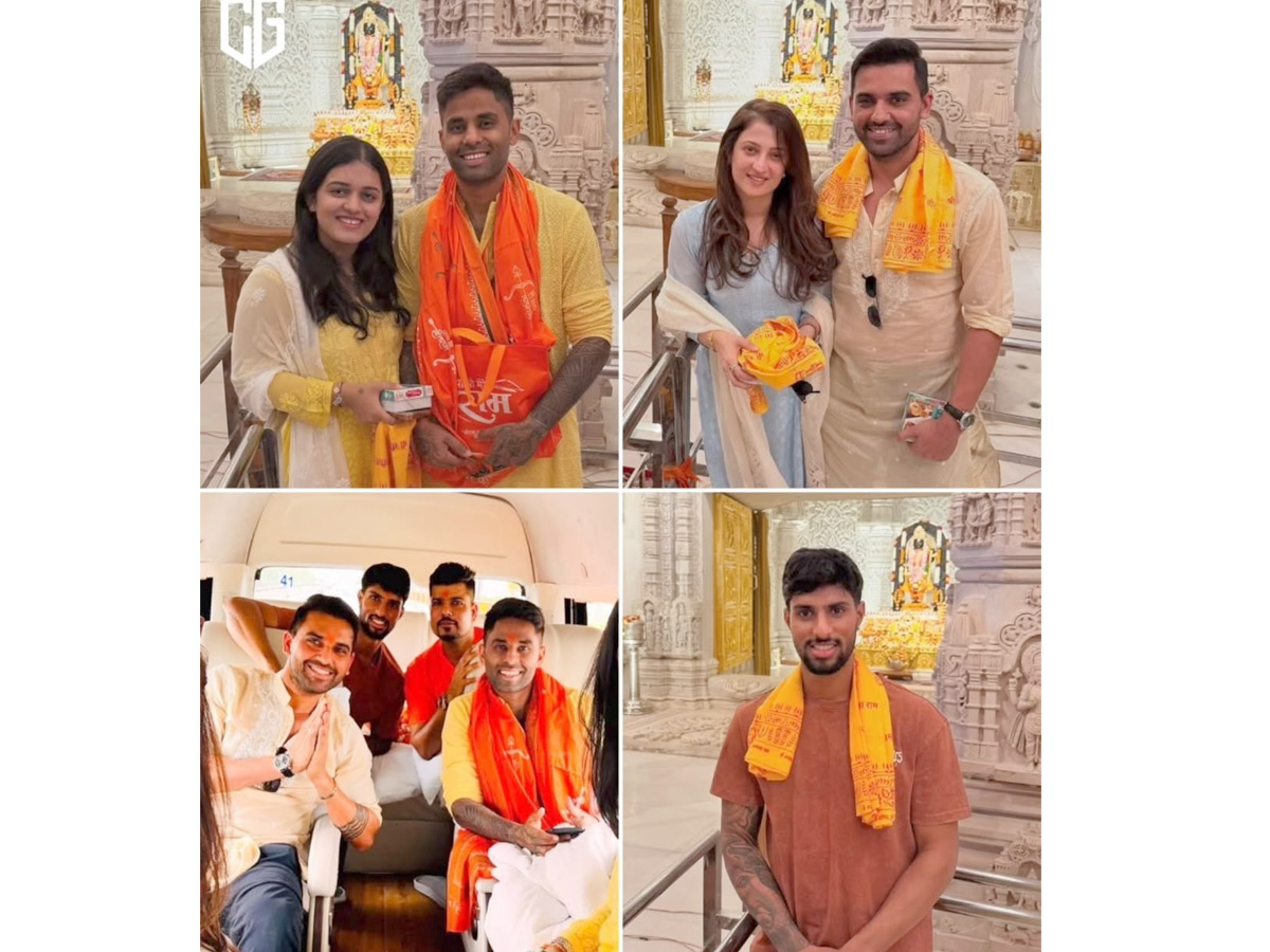 Mumbai Indians Crickters Pay Vist To Ayodhyas Lord Rama Temple Photos5