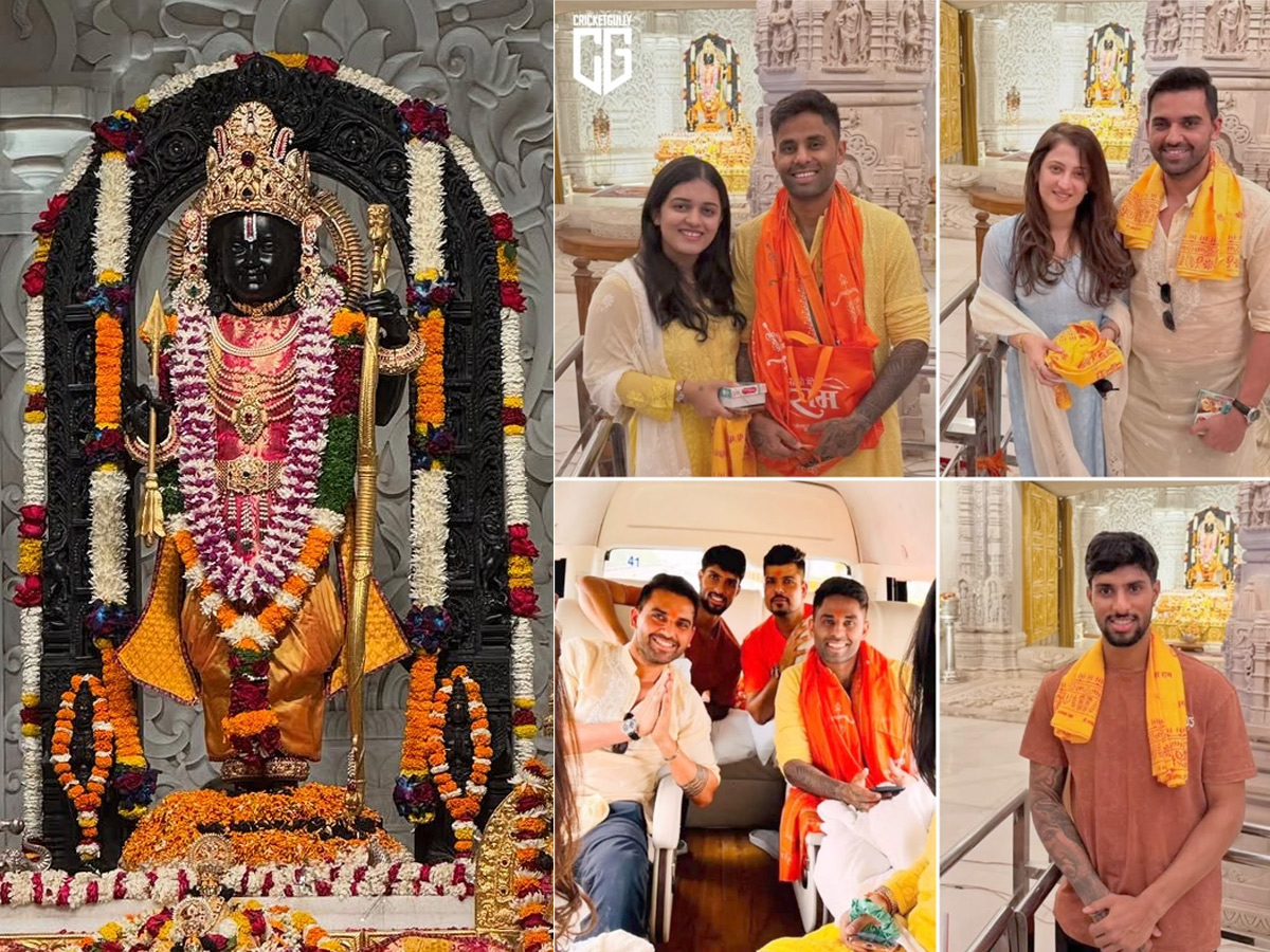 Mumbai Indians Crickters Pay Vist To Ayodhyas Lord Rama Temple Photos1