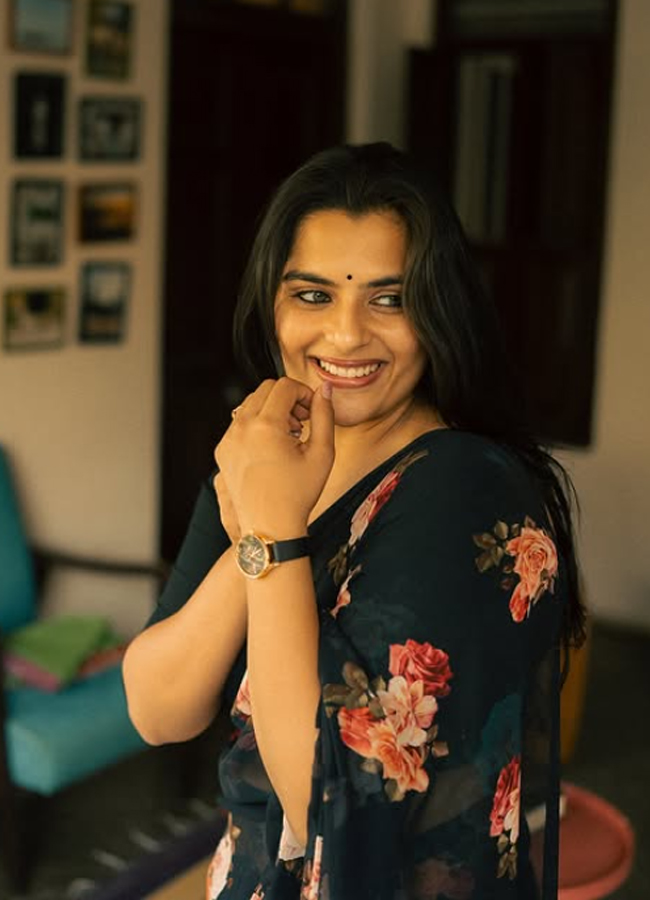 Kavya Kalyan Ram Looks Beautiful In Black Color Saree: Photos11