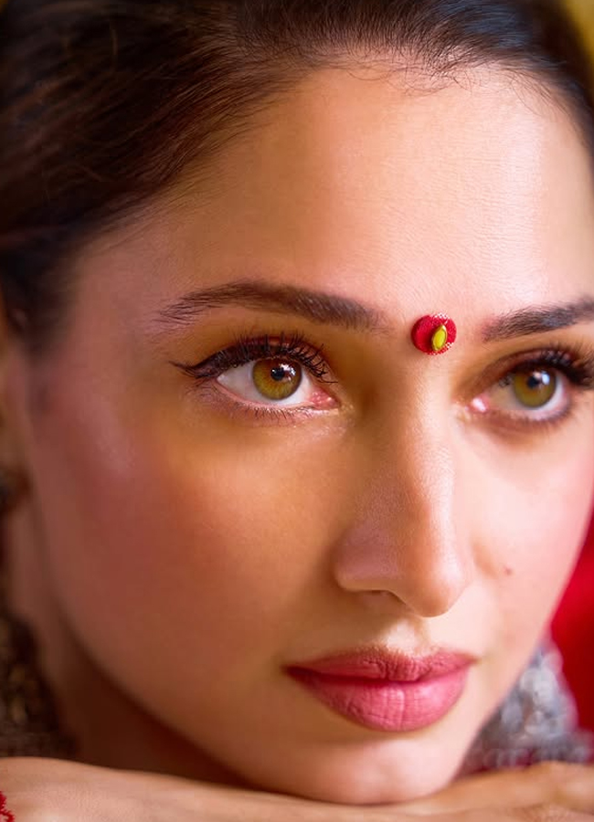 Tamannaah Bhatia With Roses, Blob On Forehead5