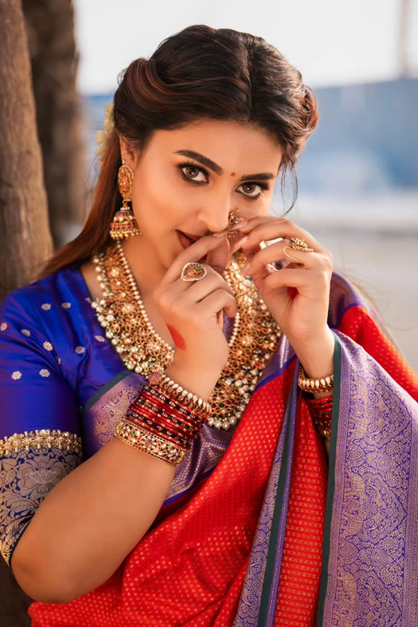 actress Sneha stunning looks in elegant saree3